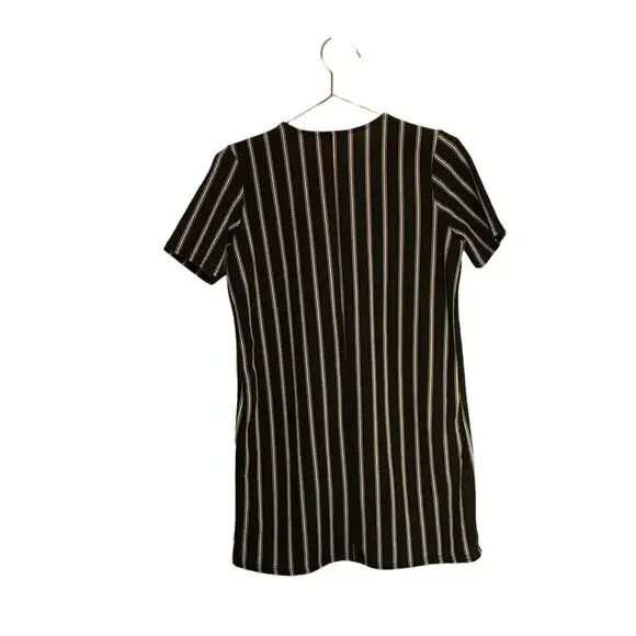 Boohoo Black and White Striped Shift Dress size 4 - Picture 3 of 8